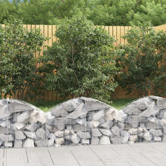 Gabion Basket Silver Galvanized iron 39.4 x 11.8 x 15.7/23.6 in