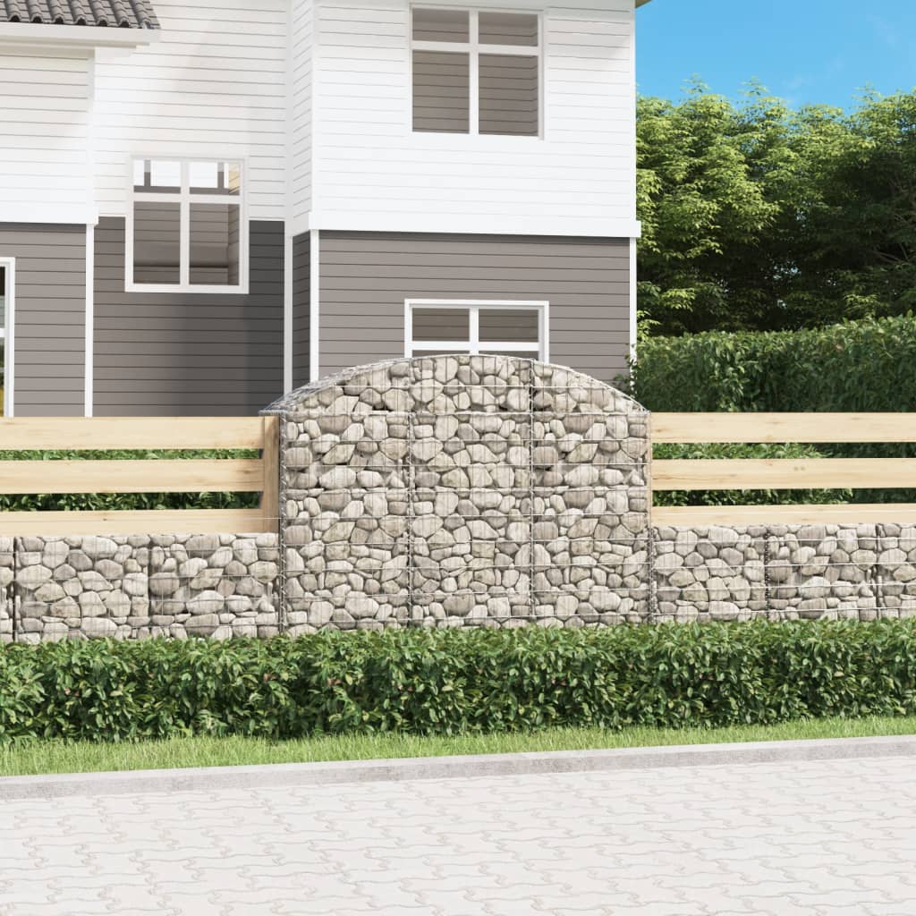 Arched Gabion Basket 59.1x19.7x47.2/55.1 Galvanized Iron