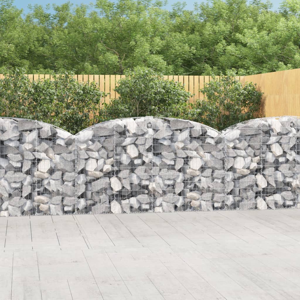 Gabion Basket Silver Galvanized Iron 78.7 x 19.7 x 47.2 in