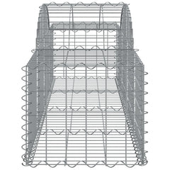 Gabion Basket Silver Galvanized Iron 78.7x19.7x15.7/23.6 in
