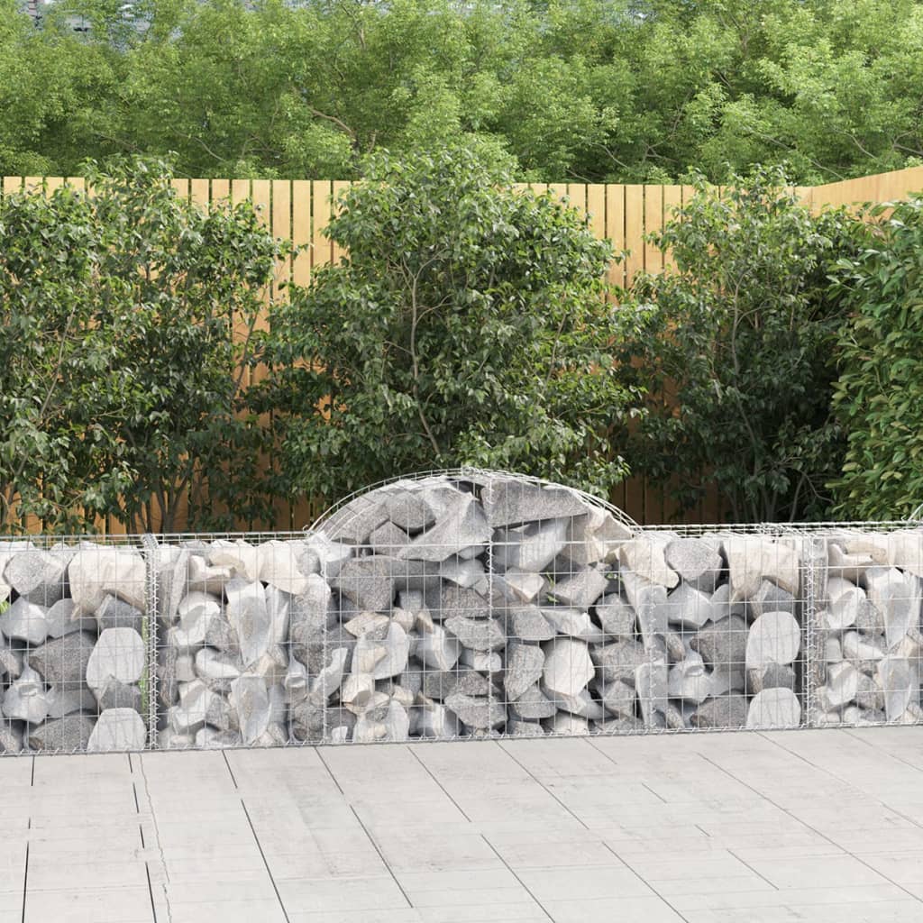Arched Gabion Basket 78.7x19.7x23.6/31.5 Galvanized Iron