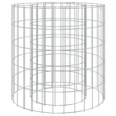Gabion Fire Pit Ø 19.7 Galvanized Iron