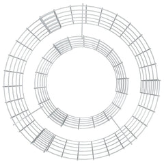 Gabion Fire Pit Ø 19.7 Galvanized Iron