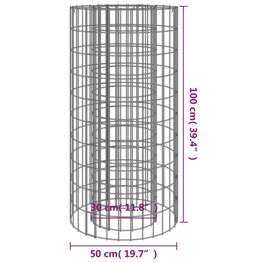 Gabion Fire Pit ?? 19.7 Galvanized Iron