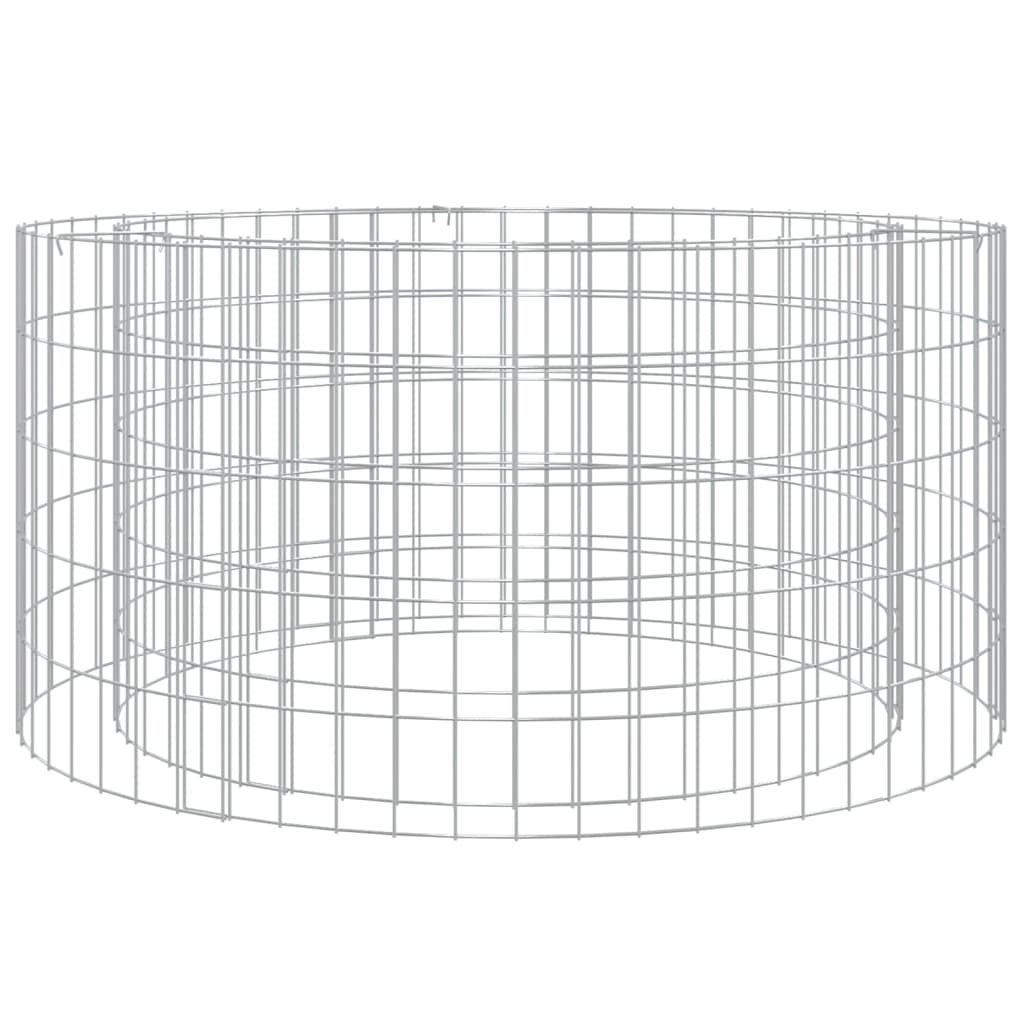 Gabion Fire Pit ?? 39.4 Galvanized Iron