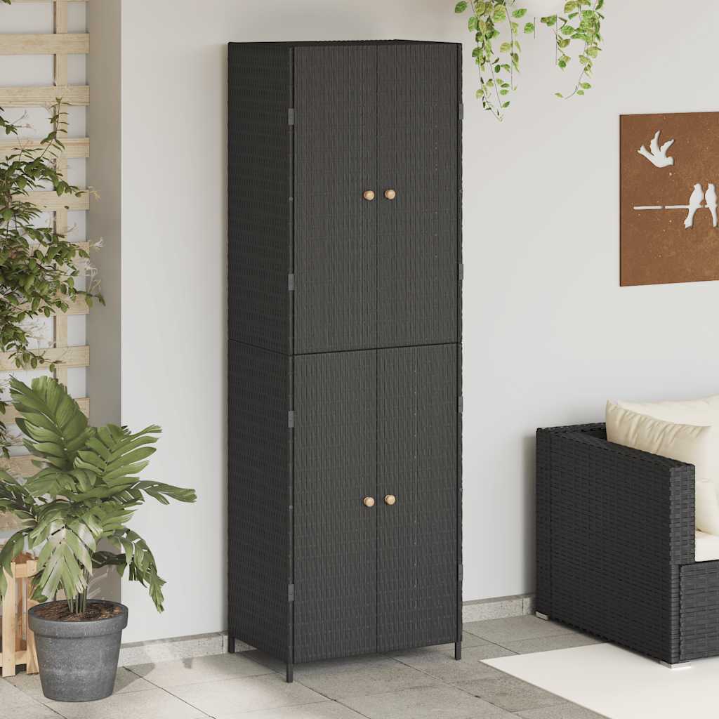Garden Storage Cabinet Black