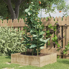 Garden Plant Supports with 3 Rings 5 pcs Green 29.5 Steel