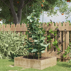 Garden Plant Supports with 4 Rings 5 pcs Green 35.4 Steel