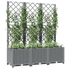 Garden Planter Light grey Polypropylene 47.2 x 15.7 x 53.5 in