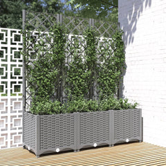 Garden Planter Light grey Polypropylene 47.2 x 15.7 x 53.5 in