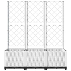 Garden Planter White Polypropylene 47.2 x 15.7 x 53.5 in Planters