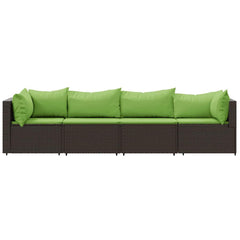 Patio Lounge Set Brown and Green