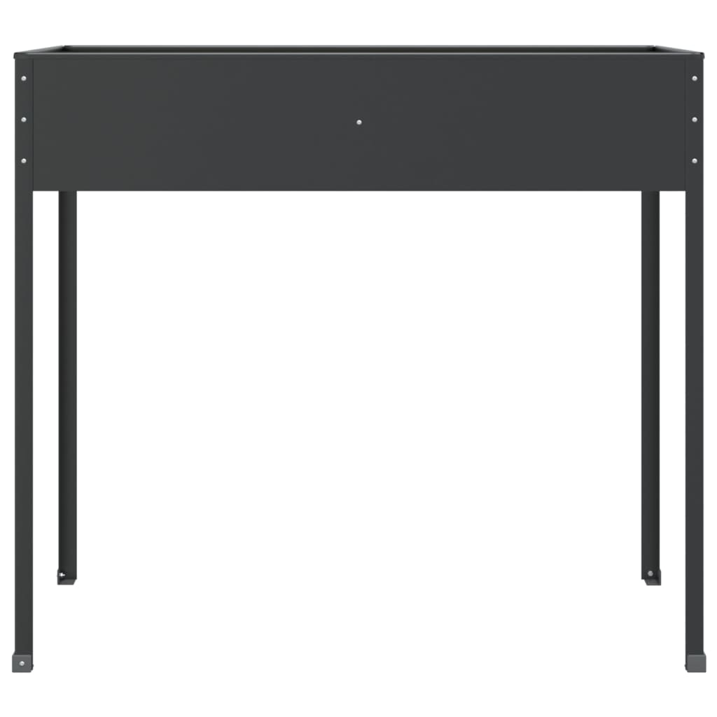Garden Planters 2 pcs Anthracite Galvanized Steel