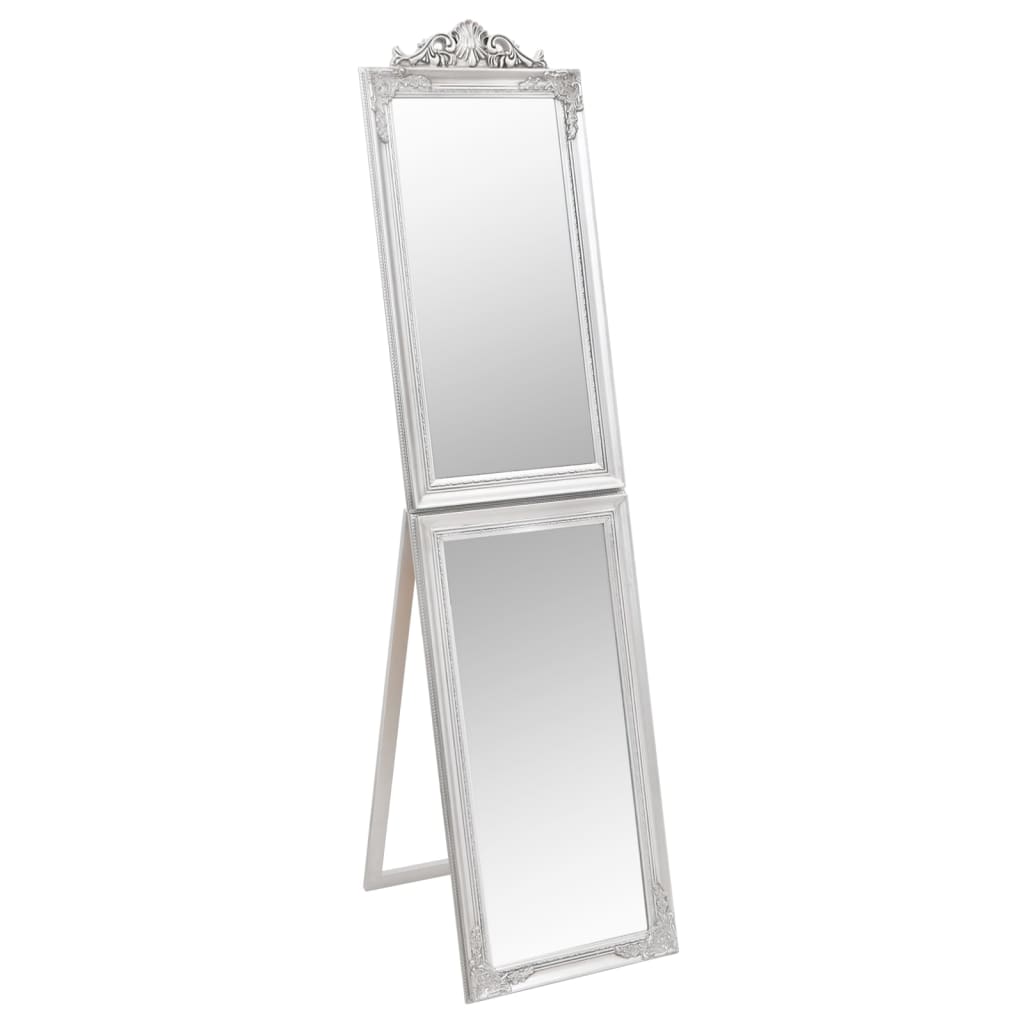 Free-Standing Mirror Silver 17.7x70.9