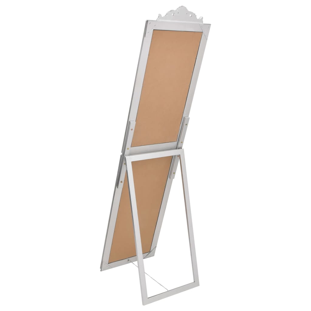 Free-Standing Mirror Silver 17.7x70.9