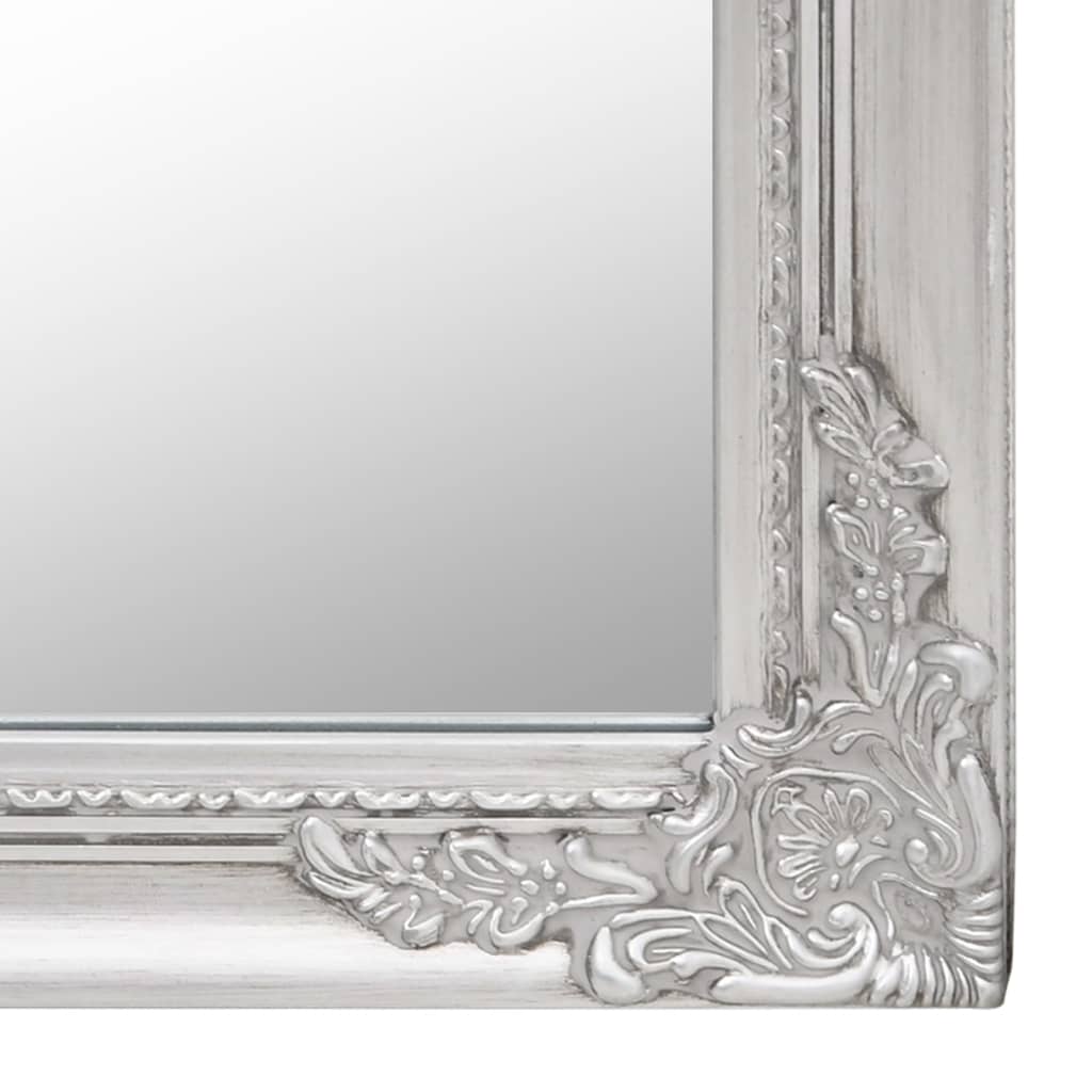 Free-Standing Mirror Silver 17.7x70.9