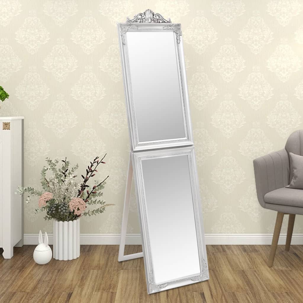 Free-Standing Mirror Silver 19.7x78.7