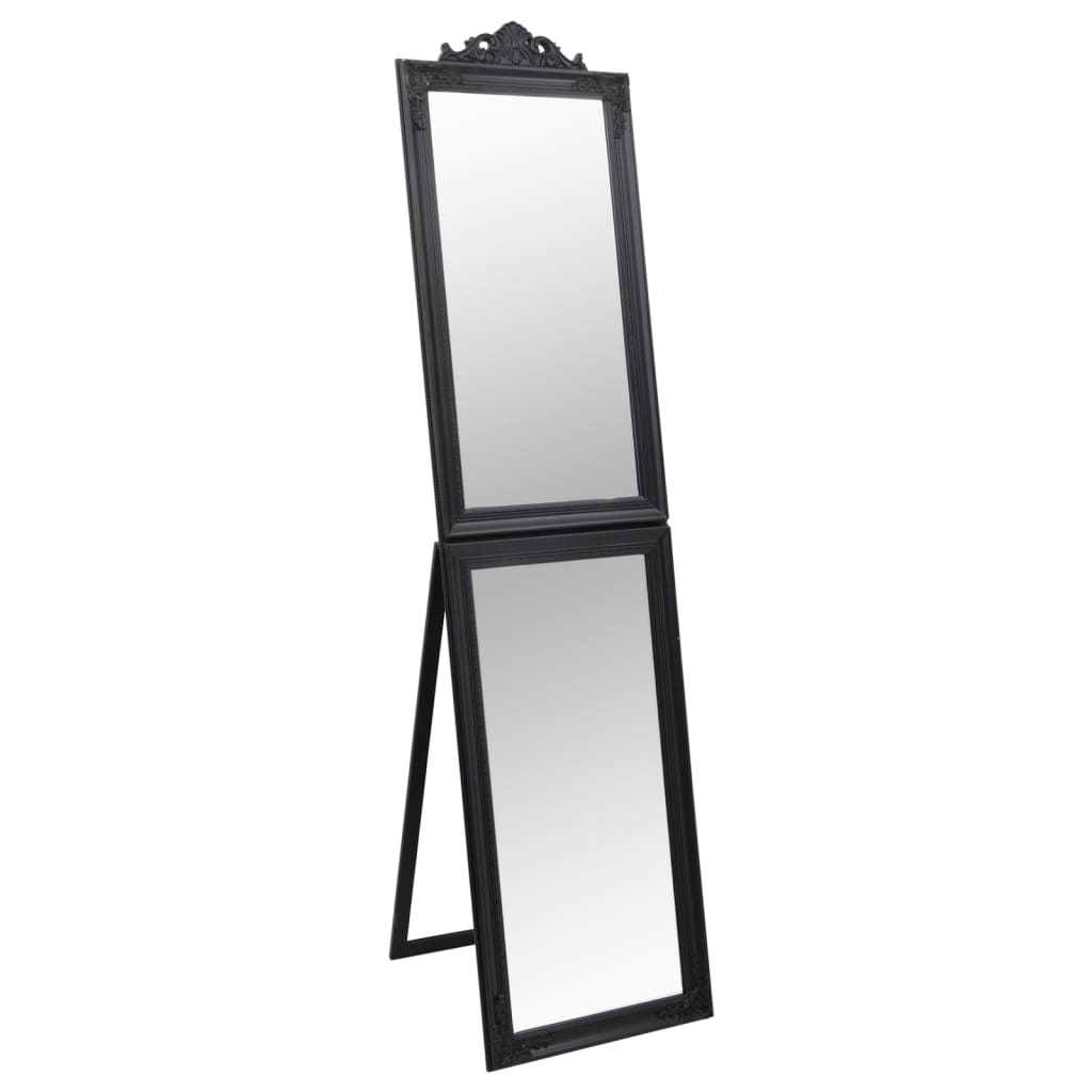 Free-Standing Mirror Black 19.7x78.7