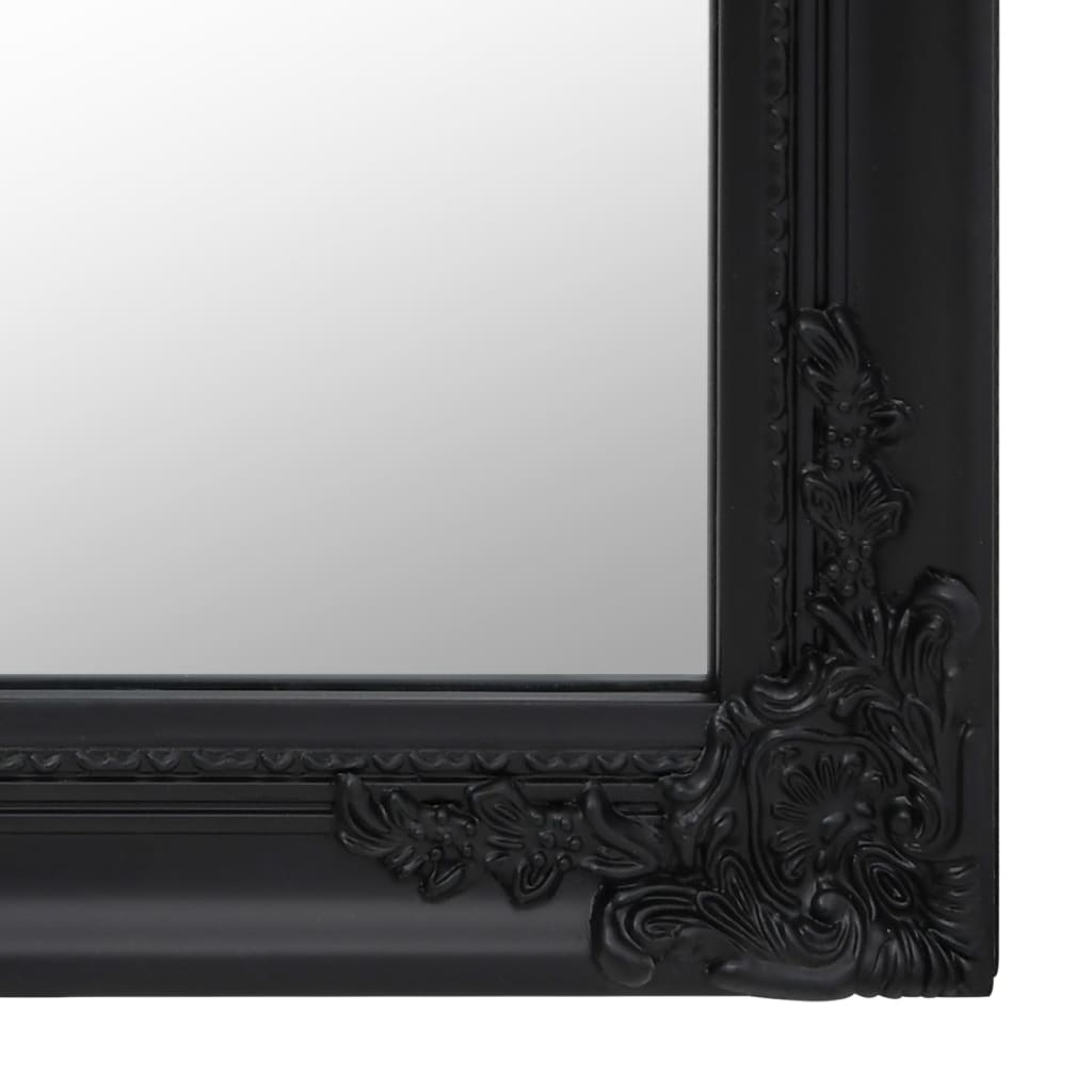 Free-Standing Mirror Black 19.7x78.7