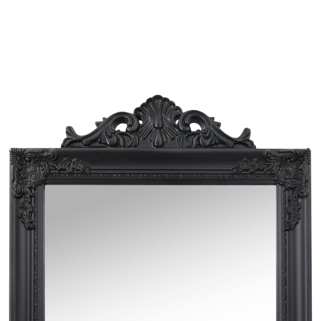 Free-Standing Mirror Black 19.7x78.7