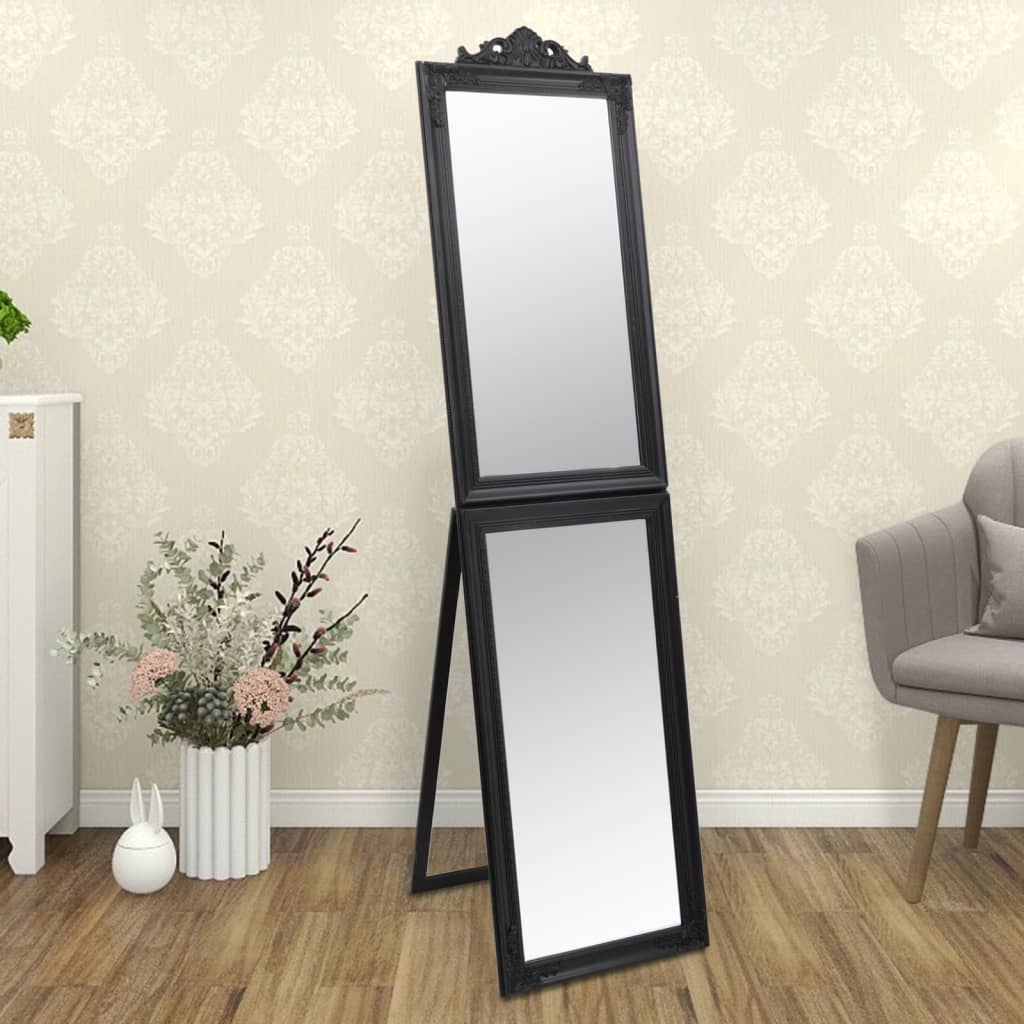 Free-Standing Mirror Black 19.7x78.7