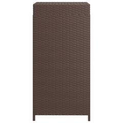 Trash Bin Brown 15.7x15.7x31.5 Poly Rattan