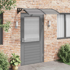 Door Canopy Black Polycarbonate 59.1 x 39.4 in Durable Awning