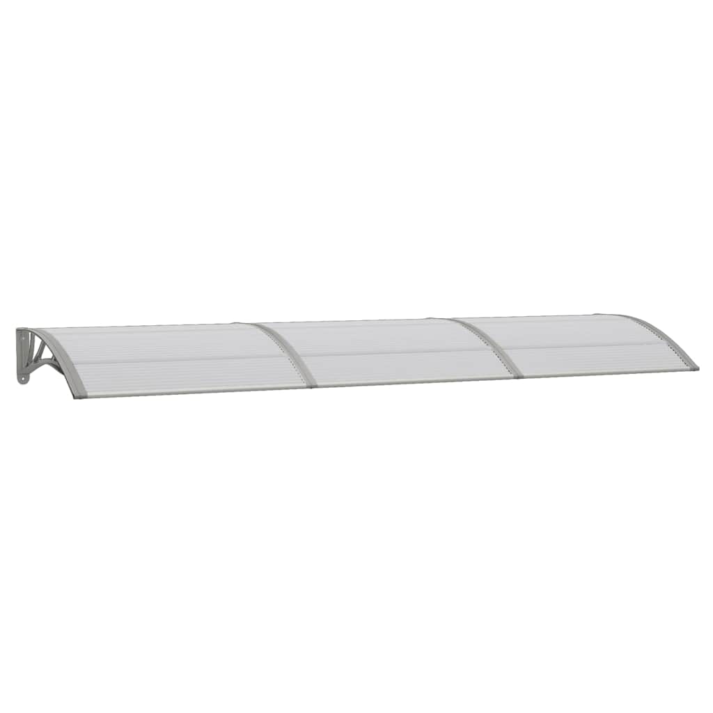 Door Canopy Gray 118.1x29.5 Polycarbonate