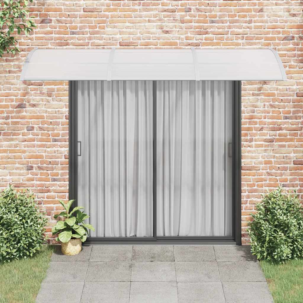 Door Canopy Gray 118.1x29.5 Polycarbonate