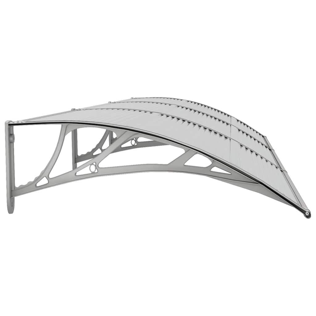 Door Canopy Gray 118.1x29.5 Polycarbonate