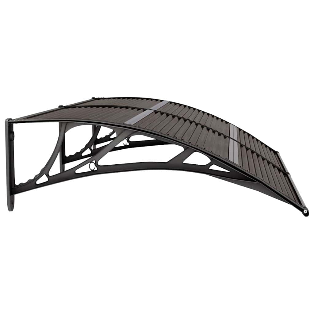 Door Canopy Black 59.1x29.5 Polycarbonate