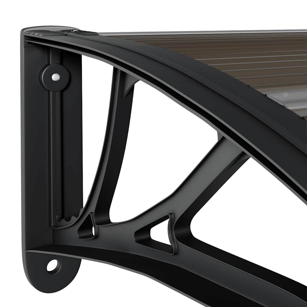 Door Canopy Black 59.1x29.5 Polycarbonate