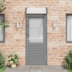 Door Canopy Black and Transparent 31.5x29.5 Polycarbonate