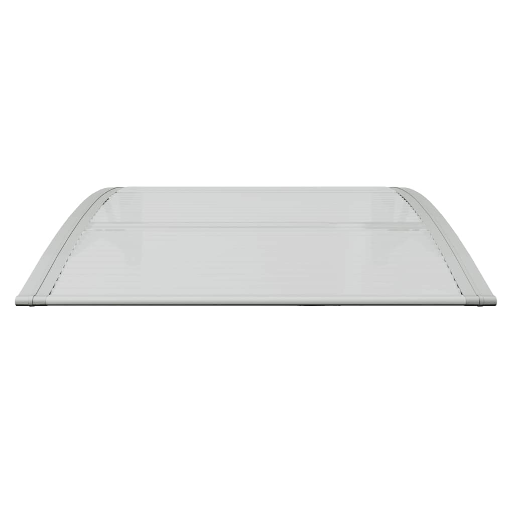 Door Canopy Gray and Transparent 31.5x29.5 Polycarbonate