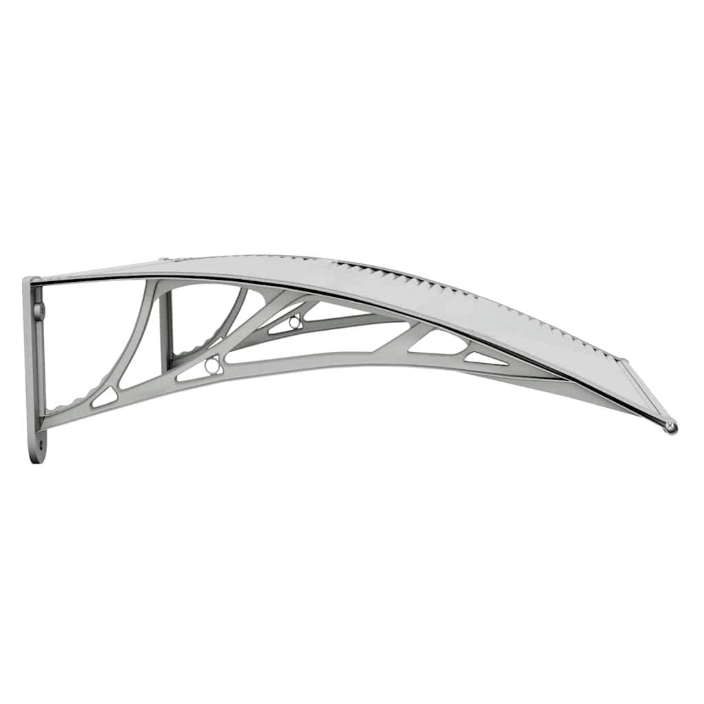 Door Canopy Gray and Transparent 31.5x29.5 Polycarbonate