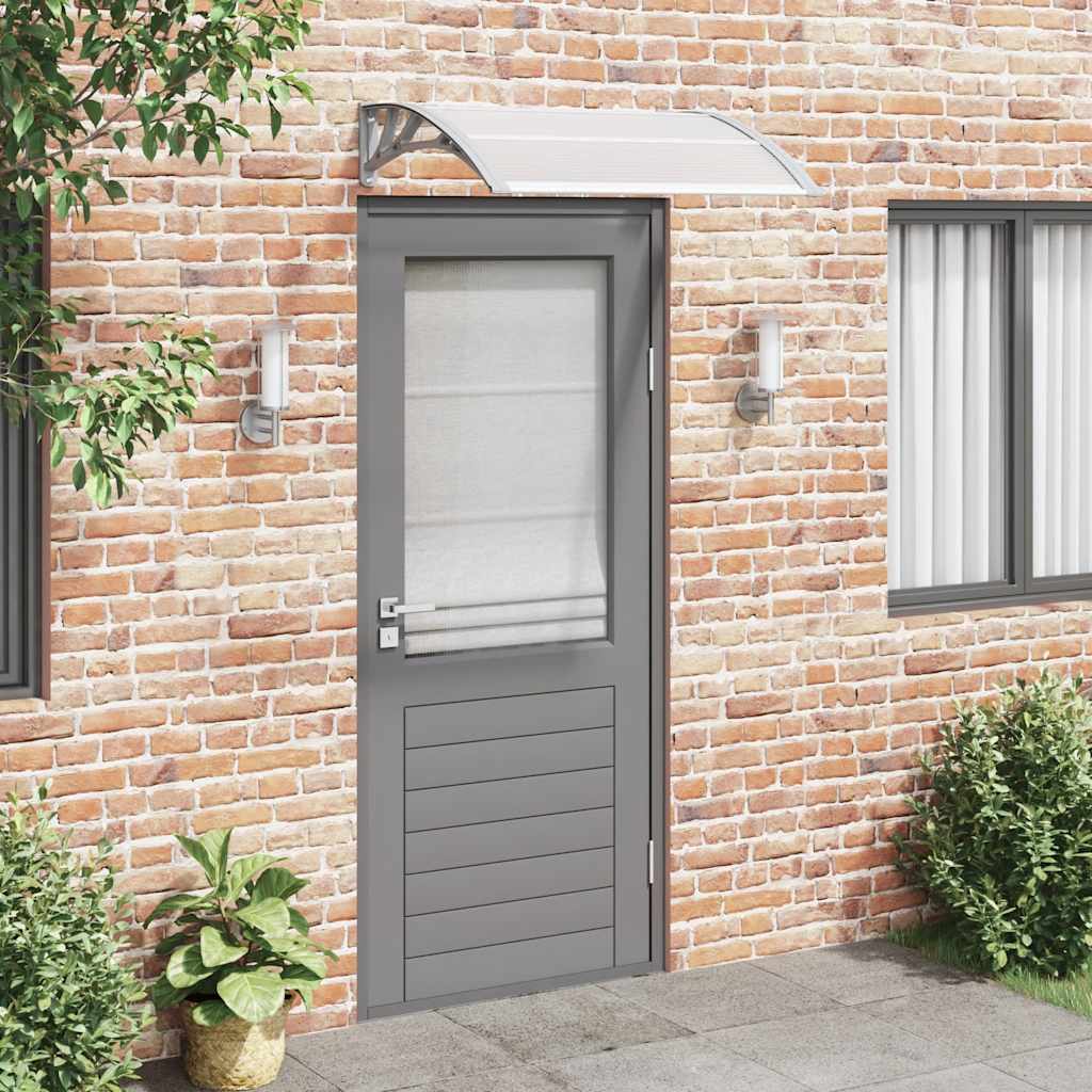 Door Canopy Gray and Transparent 39.4x29.5 Polycarbonate