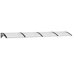 Door Canopy Black and Transparent 137.8x29.5 Polycarbonate