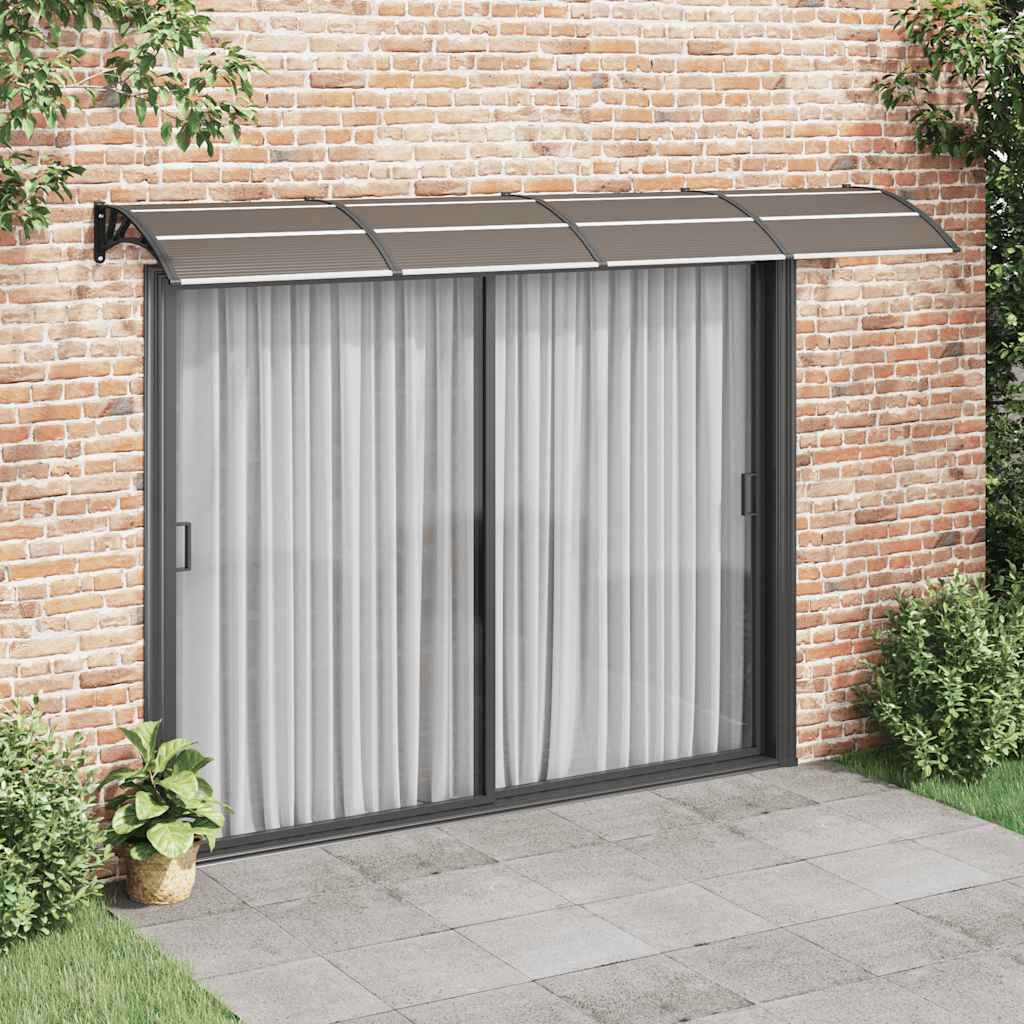 Door Canopy Black and Transparent 137.8x29.5 Polycarbonate