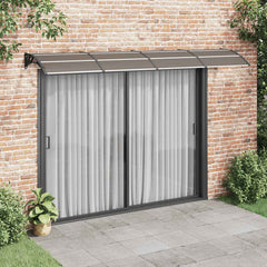 Door Canopy Black and Transparent 137.8x29.5 Polycarbonate
