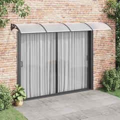 Door Canopy Black 137.8x39.4 Polycarbonate
