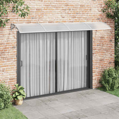Door Canopy Gray 137.8x39.4 Polycarbonate