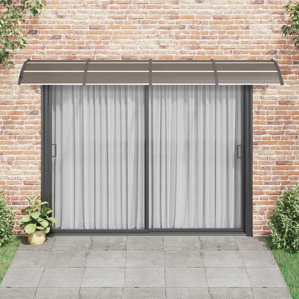 Door Canopy Black 137.8x39.4 Polycarbonate