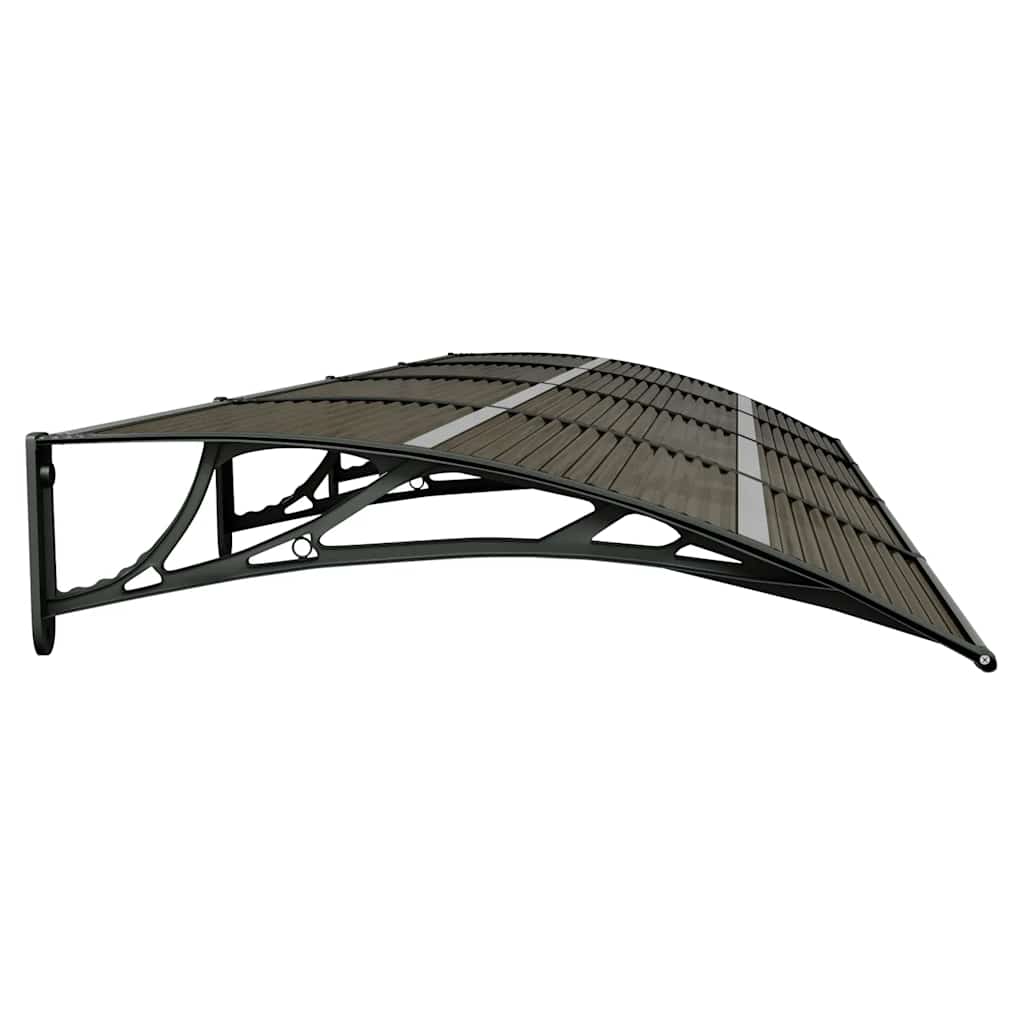 Door Canopy Black 137.8x39.4 Polycarbonate