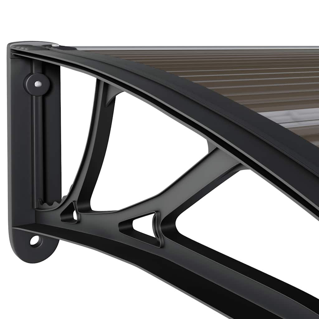 Door Canopy Black 137.8x39.4 Polycarbonate