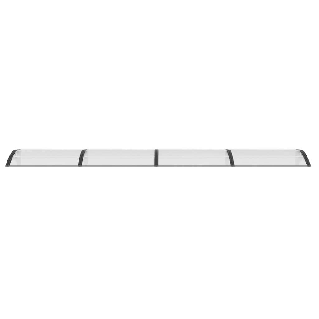 Door Canopy Black and Transparent 157.5x29.5 Polycarbonate