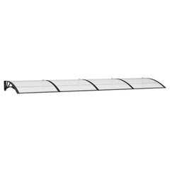 Door Canopy Black 157.5x39.4 Polycarbonate