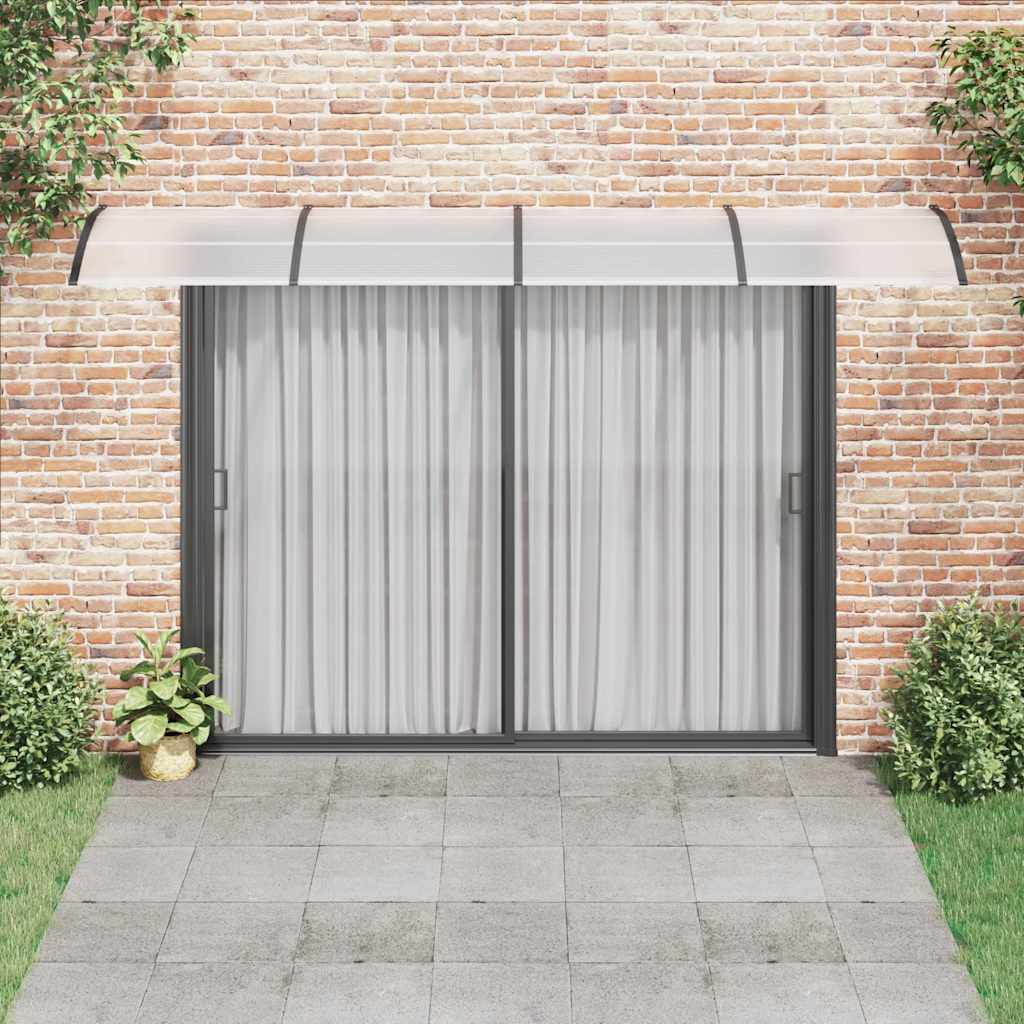 Door Canopy Black 157.5x39.4 Polycarbonate