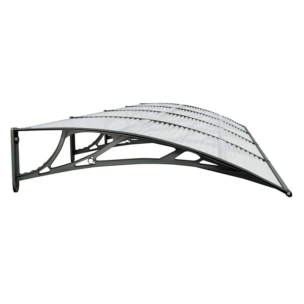 Door Canopy Black 157.5x39.4 Polycarbonate