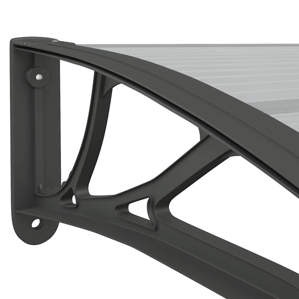 Door Canopy Black 157.5x39.4 Polycarbonate