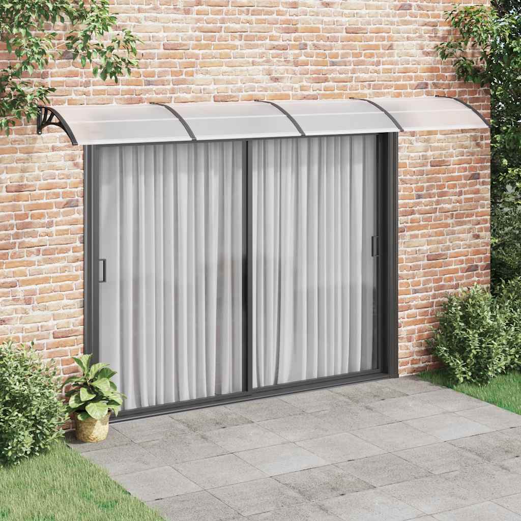 Door Canopy Black 157.5x39.4 Polycarbonate